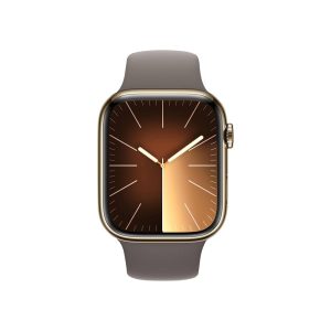 ساعت Apple Watch Series 9 GPS سایز ۴۵ میلی‌متر، با قاب آلومینیومی و بند اسپرت